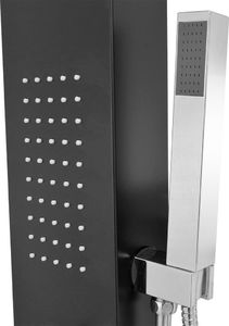 Zestaw prysznicowy vidaXL z deszczownicą z baterią czarny (142373) 7