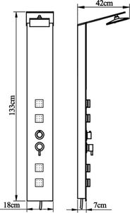 Zestaw prysznicowy vidaXL z deszczownicą z baterią chrom (142374) 8