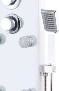 Zestaw prysznicowy vidaXL z deszczownicą z baterią biały (142992) 5