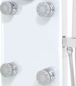 Zestaw prysznicowy vidaXL z deszczownicą z baterią biały (142992) 6