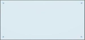 vidaXL Panel ochronny do kuchni, biały, 100x50 cm, szkło hartowane 3