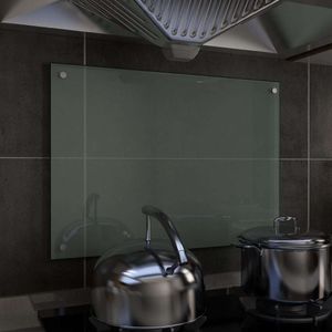 vidaXL Panel ochronny do kuchni, biały, 70x50 cm, szkło hartowane 1