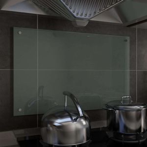 vidaXL Panel ochronny do kuchni, biały, 80x50 cm, szkło hartowane 1