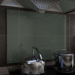 vidaXL Panel ochronny do kuchni, biały, 80x60 cm, szkło hartowane 1