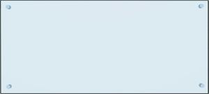 vidaXL Panel ochronny do kuchni, biały, 90x40 cm, szkło hartowane 3