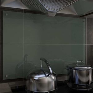 vidaXL Panel ochronny do kuchni, biały, 90x60 cm, szkło hartowane 1