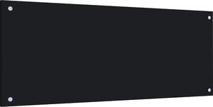 vidaXL Panel ochronny do kuchni, czarny, 100x40 cm, szkło hartowane 2
