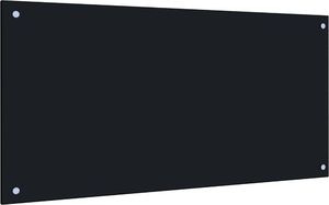 vidaXL Panel ochronny do kuchni, czarny, 100x50 cm, szkło hartowane 2
