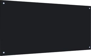 vidaXL Panel ochronny do kuchni, czarny, 120x60 cm, szkło hartowane 2