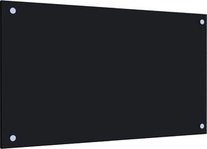 vidaXL Panel ochronny do kuchni, czarny, 70x40 cm, szkło hartowane 2