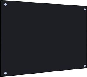 vidaXL Panel ochronny do kuchni, czarny, 70x50 cm, szkło hartowane 2