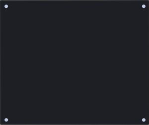 vidaXL Panel ochronny do kuchni, czarny, 70x60 cm, szkło hartowane 3