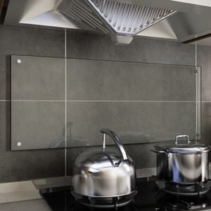 vidaXL Panel ochronny do kuchni, przezroczysty, 100x40 cm, szkło 1
