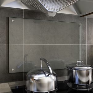 vidaXL Panel ochronny do kuchni, przezroczysty, 80x50 cm, szkło 1