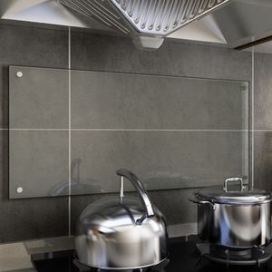 vidaXL Panel ochronny do kuchni, przezroczysty, 90x40 cm, szkło 1