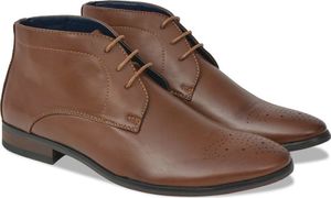 vidaXL Męskie sznurowane buty, brązowe, rozmiar 43, skóra sztuczna 1