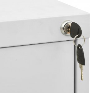 vidaXL Szafka na dokumenty z 3 szufladami, szara, 102,3 cm, stalowa 5