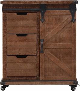 vidaXL Szafka z litego drewna jodłowego, 64 x 33,5 x 75 cm, brązowa 3