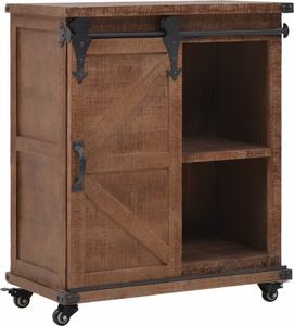 vidaXL Szafka z litego drewna jodłowego, 64 x 33,5 x 75 cm, brązowa 6