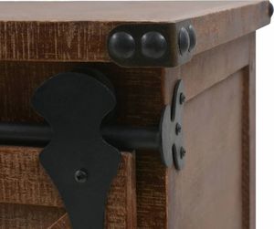 vidaXL Szafka z litego drewna jodłowego, 64 x 33,5 x 75 cm, brązowa 8