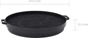 vidaXL Filtry węglowe do okapu czarne 2 szt. 7