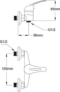 Bateria prysznicowa vidaXL chrom (275921) 7