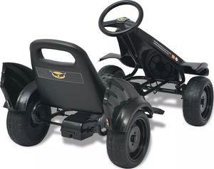 vidaXL Gokart dla dzieci, z regulacją siedziska, czarny 4