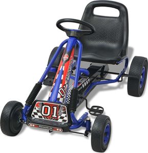 vidaXL Gokart dla dzieci, z regulacją siedziska, niebieski 3