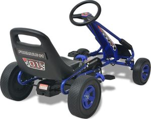 vidaXL Gokart dla dzieci, z regulacją siedziska, niebieski 4