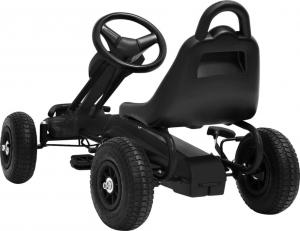 vidaXL Gokart na pedały z oponami pneumatycznymi, czarny 3