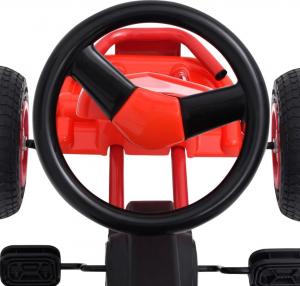 vidaXL Gokart na pedały z oponami pneumatycznymi, czerwony 4