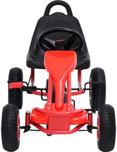 vidaXL Gokart na pedały z oponami pneumatycznymi, czerwony 3