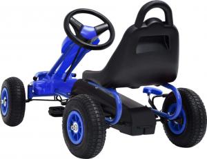 vidaXL Gokart na pedały, z oponami pneumatycznymi, niebieski 4