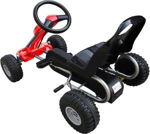 vidaXL Gokart z pedałami, czerwony 3