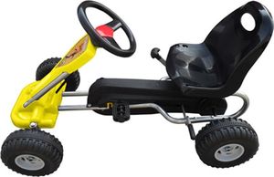 vidaXL Gokart z pedałami, żółty 2