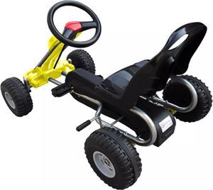 vidaXL Gokart z pedałami, żółty 3