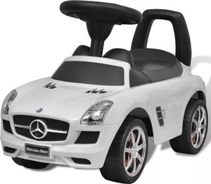 vidaXL Mercedes Benz - samochód zabawka dla dzieci napędzany nogami biały 1
