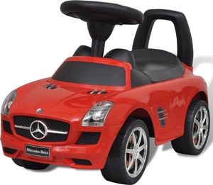 vidaXL Mercedes Benz - samochód zabawka dla dzieci napędzany nogami czerwony 1