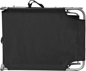 vidaXL składany leżak z zadaszeniem, czarny, aluminium (47770) 4