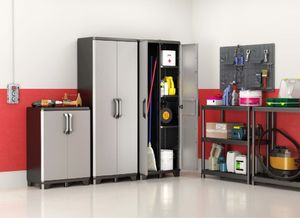 Szafa ogrodowa Keter Keter Szafa Gear, czarno-szara, 68x39x182 cm 4