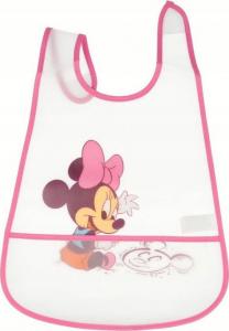 Disney Śliniak Mickey Mouse z kieszonką różowy 1