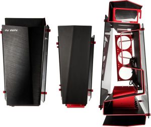 Obudowa In Win S Frame, USB 3.0, czarno czerwony z oknem (S-FRAME) 2