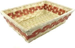 Quiselle PASEK koszyk bambusowy, 24x17xH6cm, Brązowy (PLKO 070) 1