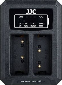 Ładowarka do aparatu JJC Ładowarka Dwukanałowa Podwójna USB do Fuji NP-W126 / NP-W126S 1