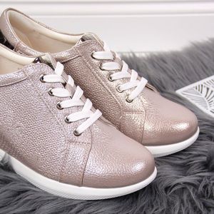 Sergio Leone Sneakersy damskie z połyskiem beżowe Sergio Leone 38 5