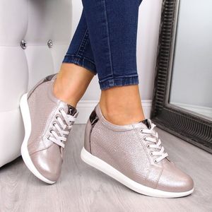 Sergio Leone Sneakersy damskie z połyskiem beżowe Sergio Leone 38 6