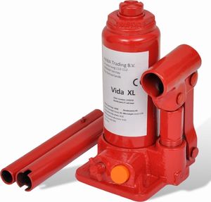 vidaXL Podnośnik hydrauliczny butelkowy do samochodów czerwony 2 t 1