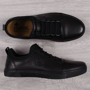 Rieker Półbuty męskie skórzane casual czarne Rieker B1873 42 3