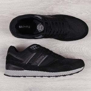 McKey Buty sportowe męski skórzane casual czarne McKey 41 3