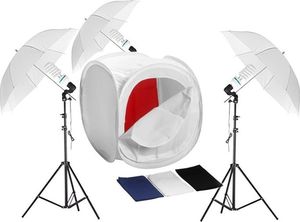 Zestaw studyjny Massa Zestaw do fotografii bezcieniowej 3x 400W + parasolki / namiot 120cm 3